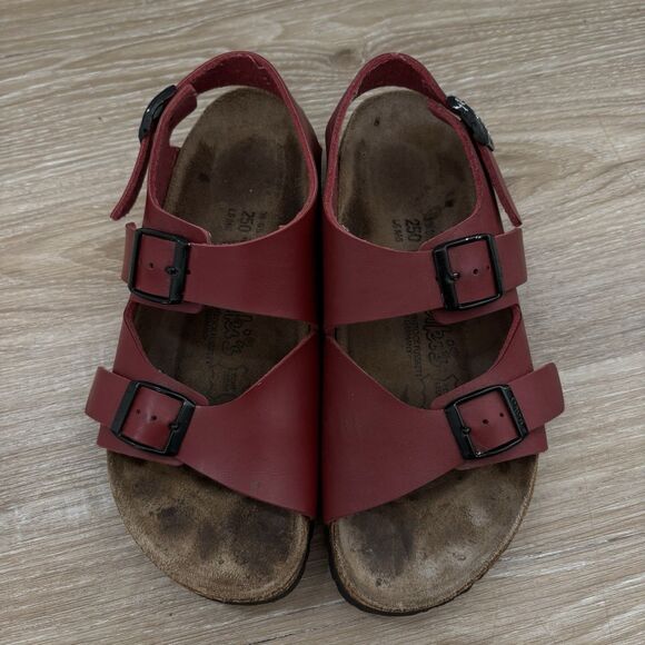 Birkenstock Womens Size 39 Birkis Red Slingback US Size 8 Le Mans - Picture 5 of 8